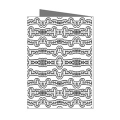 Black And White Tribal Print Pattern Mini Greeting Cards (pkg Of 8) by dflcprintsclothing