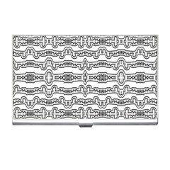 Black And White Tribal Print Pattern Business Card Holder by dflcprintsclothing