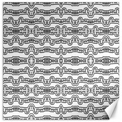 Black And White Tribal Print Pattern Canvas 12  X 12  by dflcprintsclothing