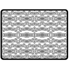 Black And White Tribal Print Pattern One Side Fleece Blanket (large) by dflcprintsclothing