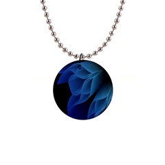 Abstract Blue Background 1  Button Necklace