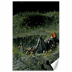 Astronaut Lying In Flowers Fantasy Canvas 24  X 36  by artworkshop