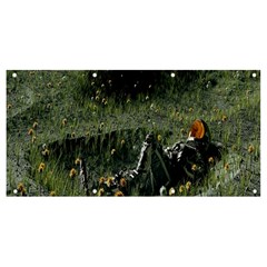 Astronaut Lying In Flowers Fantasy Banner And Sign 8  X 4  by artworkshop