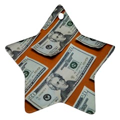 Money Pattern Star Ornament (two Sides) by artworkshop