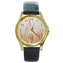 Nature Plants Color Round Gold Metal Watch by artworkshop