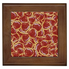 Cookies With Strawberry Jam Motif Pattern Framed Tile by dflcprintsclothing