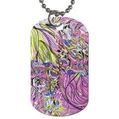 Abstract Intarsio Dog Tag (two Sides) by kaleidomarblingart