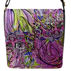 Abstract Intarsio Flap Closure Messenger Bag (s) by kaleidomarblingart