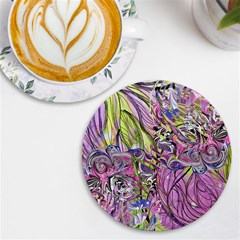 Abstract Intarsio Uv Print Round Tile Coaster by kaleidomarblingart