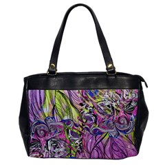 Abstract Intarsio Oversize Office Handbag by kaleidomarblingart