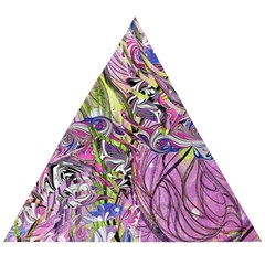 Abstract Intarsio Wooden Puzzle Triangle by kaleidomarblingart