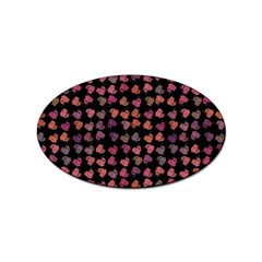 Mixed Colors Flowers Motif Pattern Sticker Oval (100 Pack) by dflcprintsclothing