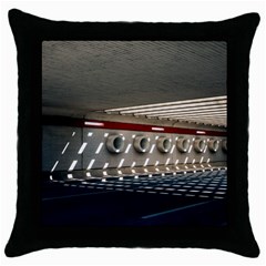 Patterned Tunnels On The Concrete Wall Throw Pillow Case (black)