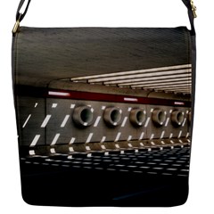 Patterned Tunnels On The Concrete Wall Flap Closure Messenger Bag (s) by artworkshop