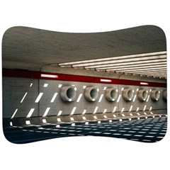 Patterned Tunnels On The Concrete Wall Velour Seat Head Rest Cushion