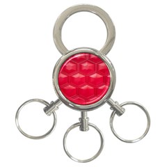 Red Textured Wall 3-ring Key Chain by artworkshop