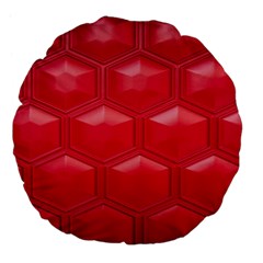 Red Textured Wall Large 18  Premium Flano Round Cushions