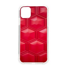 Red Textured Wall Iphone 11 Tpu Uv Print Case by artworkshop