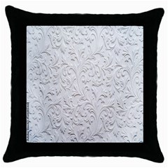 Plaster Background Floral Pattern Throw Pillow Case (black)