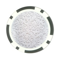 Plaster Background Floral Pattern Poker Chip Card Guard (10 Pack) by artworkshop