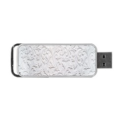 Plaster Background Floral Pattern Portable Usb Flash (one Side) by artworkshop