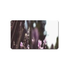 Purple Flower Pattern Magnet (Name Card)