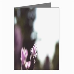 Purple Flower Pattern Greeting Cards (pkg Of 8) by artworkshop