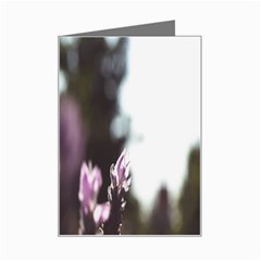 Purple Flower Pattern Mini Greeting Card by artworkshop