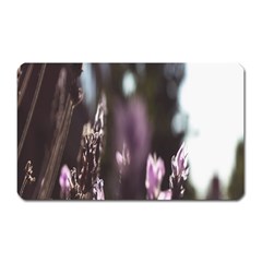 Purple Flower Pattern Magnet (rectangular) by artworkshop