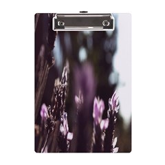 Purple Flower Pattern A5 Acrylic Clipboard