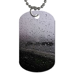 Rain On Glass Texture Dog Tag (two Sides)