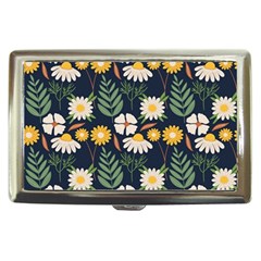 Flower Grey Pattern Floral Cigarette Money Case