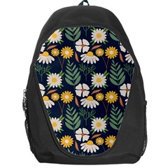 Flower Grey Pattern Floral Backpack Bag