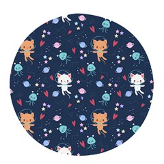 Cute-astronaut-cat-with-star-galaxy-elements-seamless-pattern Pop Socket