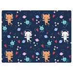 Cute-astronaut-cat-with-star-galaxy-elements-seamless-pattern Premium Plush Fleece Blanket (Extra Small) 40 x30  Blanket Front