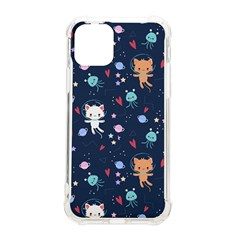 Cute-astronaut-cat-with-star-galaxy-elements-seamless-pattern Iphone 11 Pro 5 8 Inch Tpu Uv Print Case