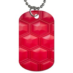 Red Textured Wall Dog Tag (two Sides)