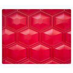 Red Textured Wall Premium Plush Fleece Blanket (medium) by artworkshop