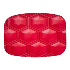 Red Textured Wall Mini Square Pill Box by artworkshop