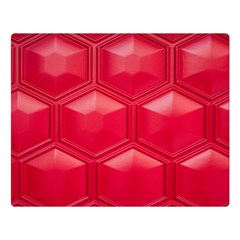 Red Textured Wall One Side Premium Plush Fleece Blanket (large) by artworkshop