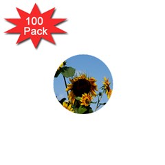 Sunflower Flower Yellow 1  Mini Buttons (100 Pack)  by artworkshop