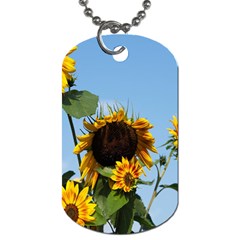 Sunflower Flower Yellow Dog Tag (two Sides)