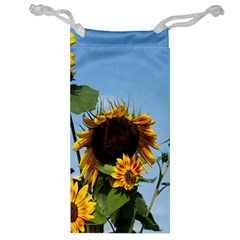 Sunflower Flower Yellow Jewelry Bag by artworkshop