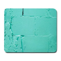 Teal Brick Texture Large Mousepad