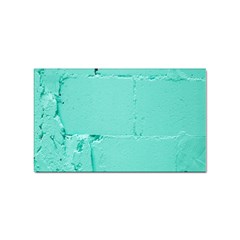 Teal Brick Texture Sticker Rectangular (100 pack)