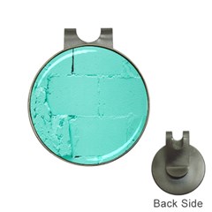 Teal Brick Texture Hat Clips with Golf Markers