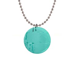 Teal Brick Texture 1  Button Necklace by artworkshop