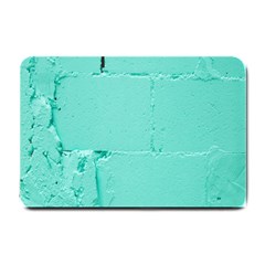 Teal Brick Texture Small Doormat