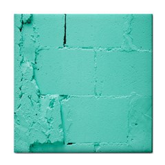 Teal Brick Texture Face Towel by artworkshop