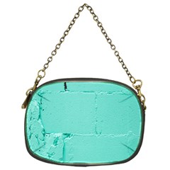 Teal Brick Texture Chain Purse (One Side)